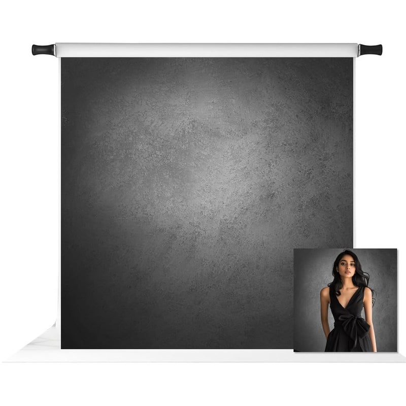 Kate 8x8ft Gray Abstract Photography Backdrop Grey Portrait Textures Photo Background Old Master Grey Backdrops - Image 1